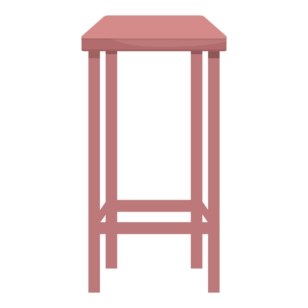 vector de dibujos animados de icono de silla de madera clásica. taburete de bar