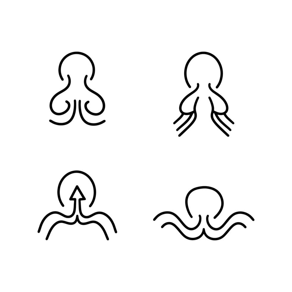 octopus logo template design vector