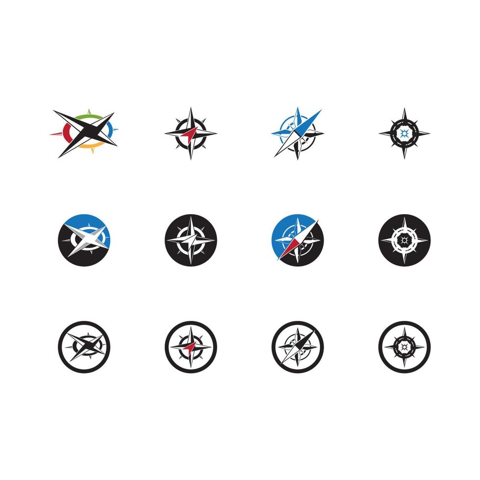 Compass icon and symbol vector template