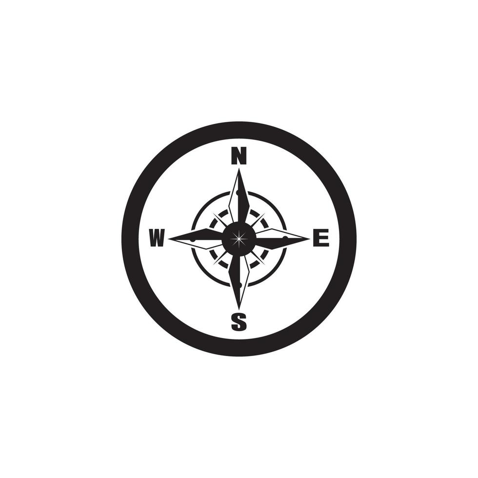 Compass icon and symbol vector template