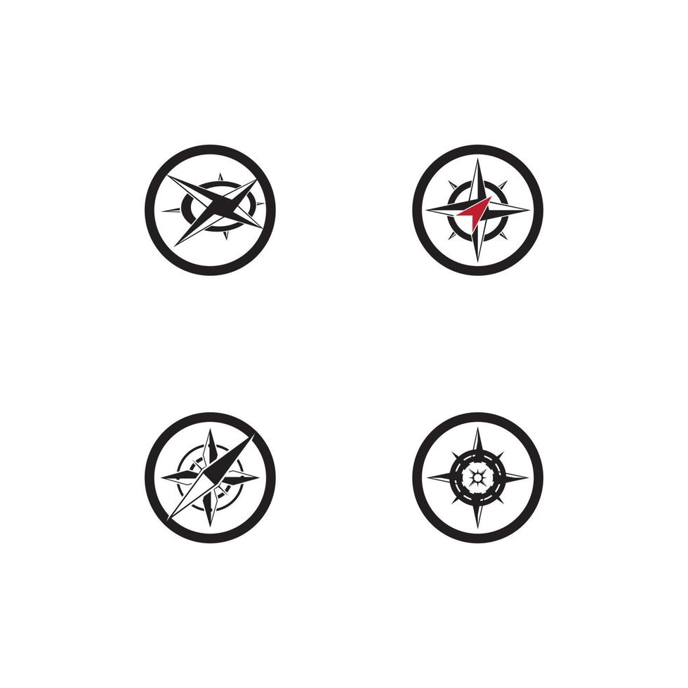 Compass icon and symbol vector template