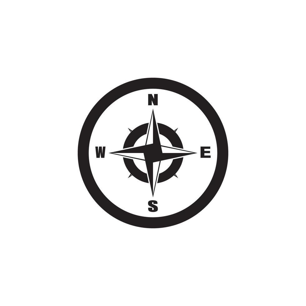 Compass icon and symbol vector template