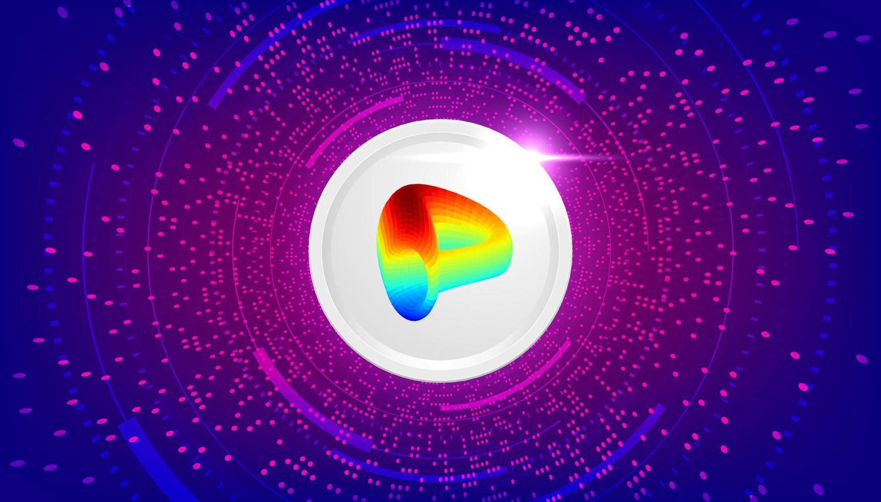 Curve DAO Token CRV coin cryptocurrency concept banner background. vector