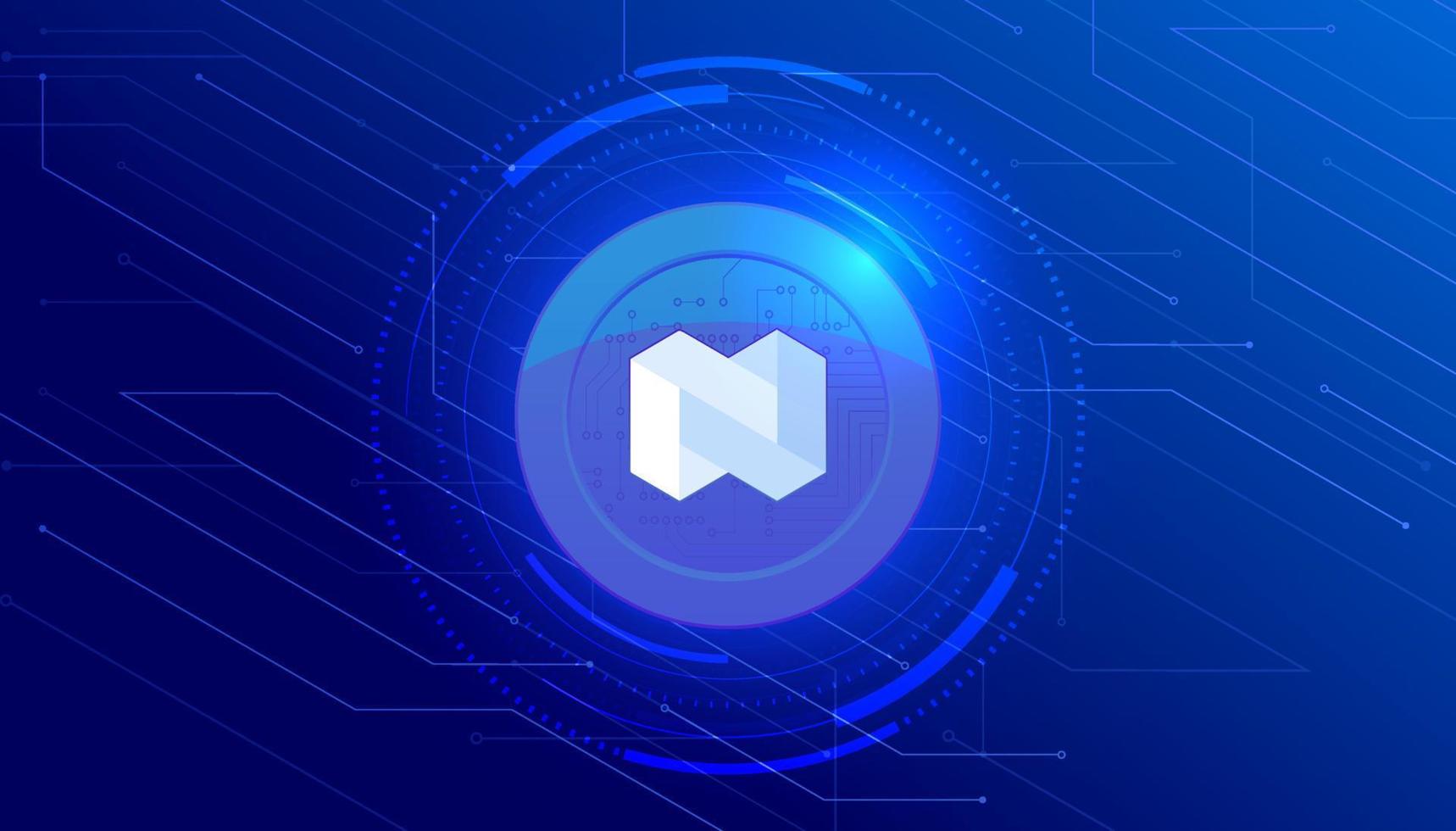 Nexo coin cryptocurrency concept banner background. vector