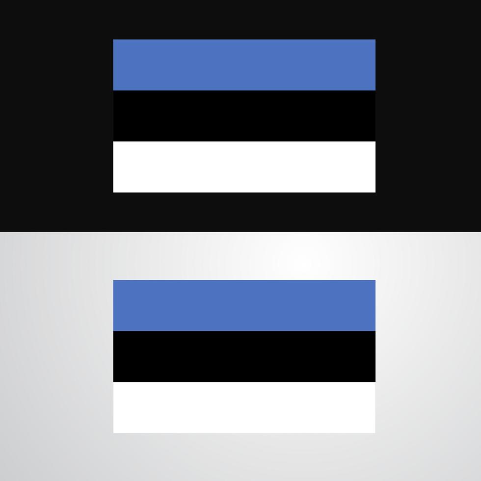 diseño de banner de bandera de estonia vector