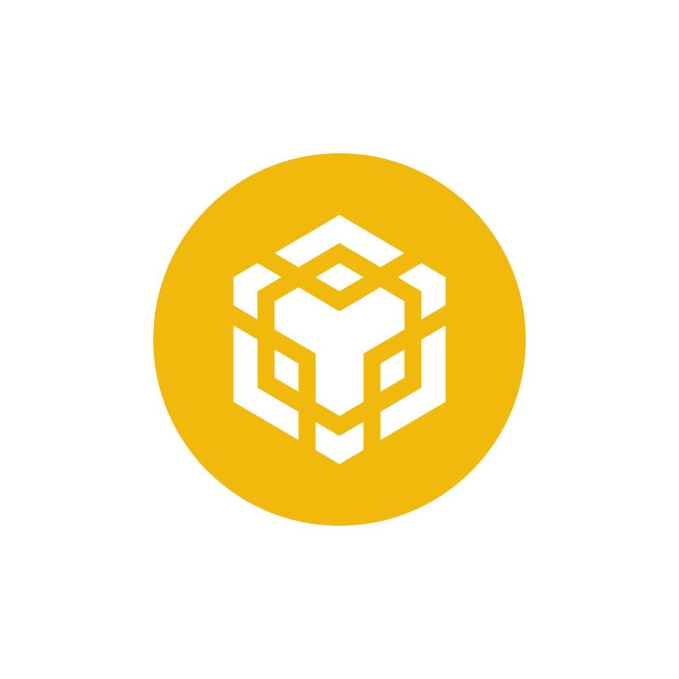 Binance Coin BNB cryptocurrency line icon isolated on white background. vector