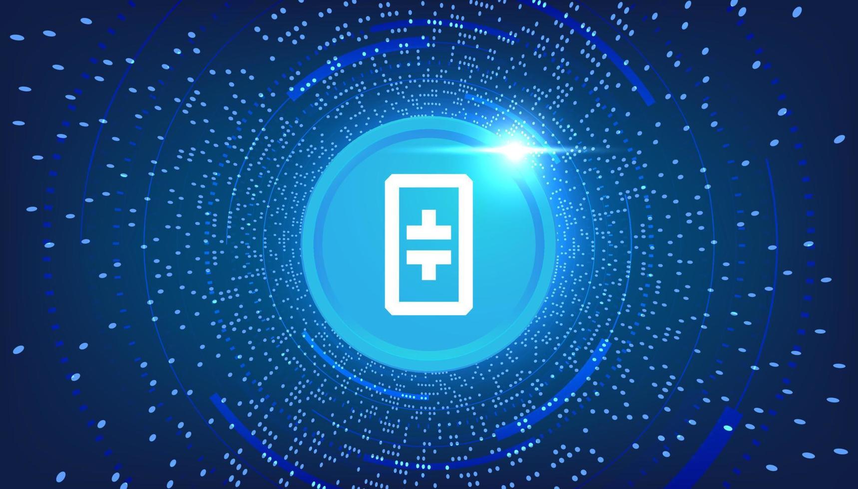 Theta Network THETA coin cryptocurrency concept banner background. vector