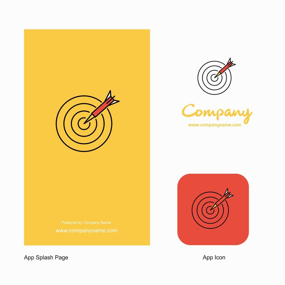 Dart Company Logo App Icon and Splash Page Design Creative Business App Design Elements vector