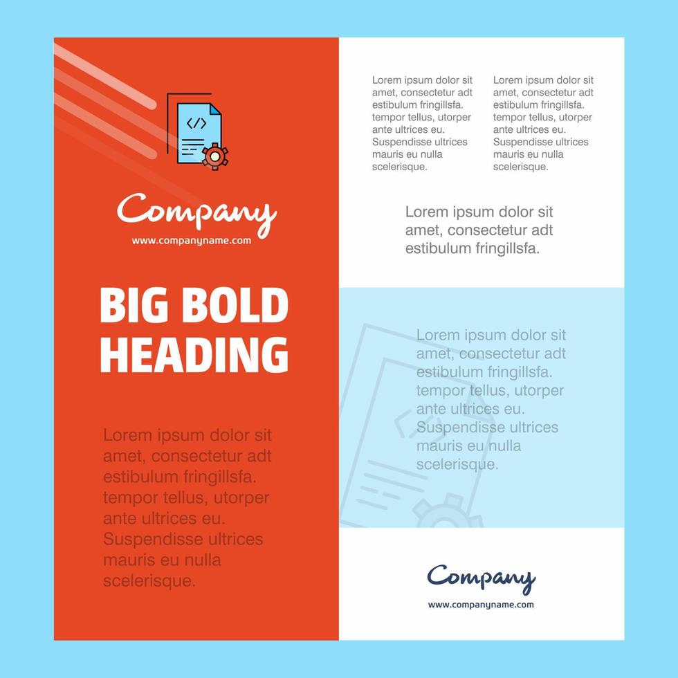 Coding Business Company Poster Template with place for text and images vector background