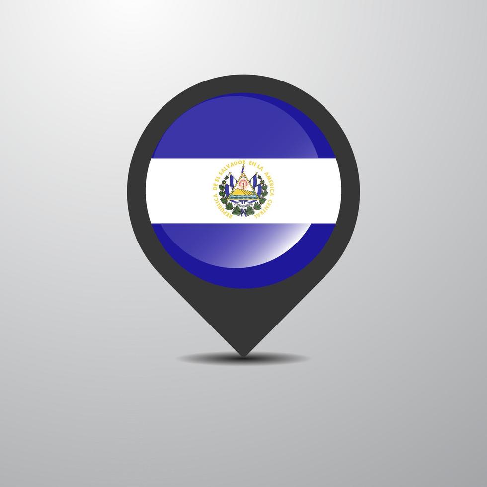 El Salvador Map Pin vector