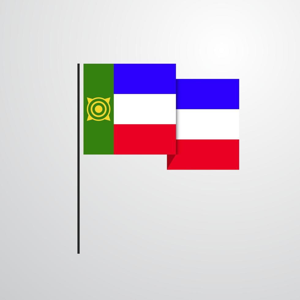 Khakassia waving Flag design vector