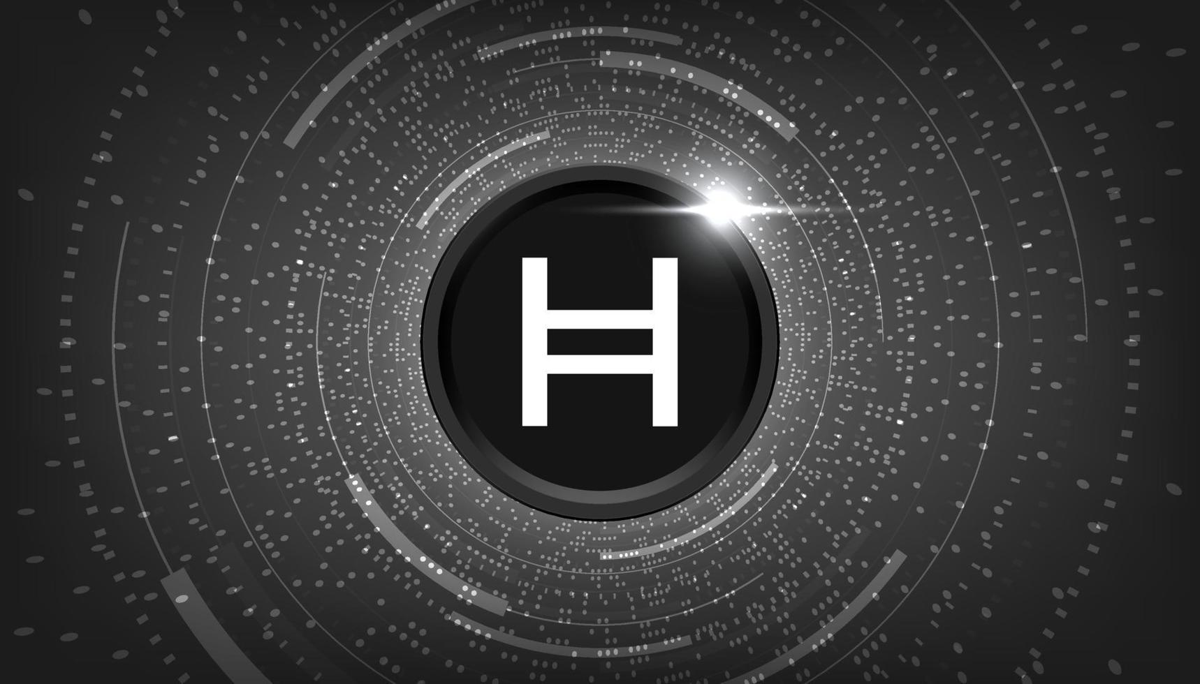 Hedera HBAR coin cryptocurrency concept banner background. vector