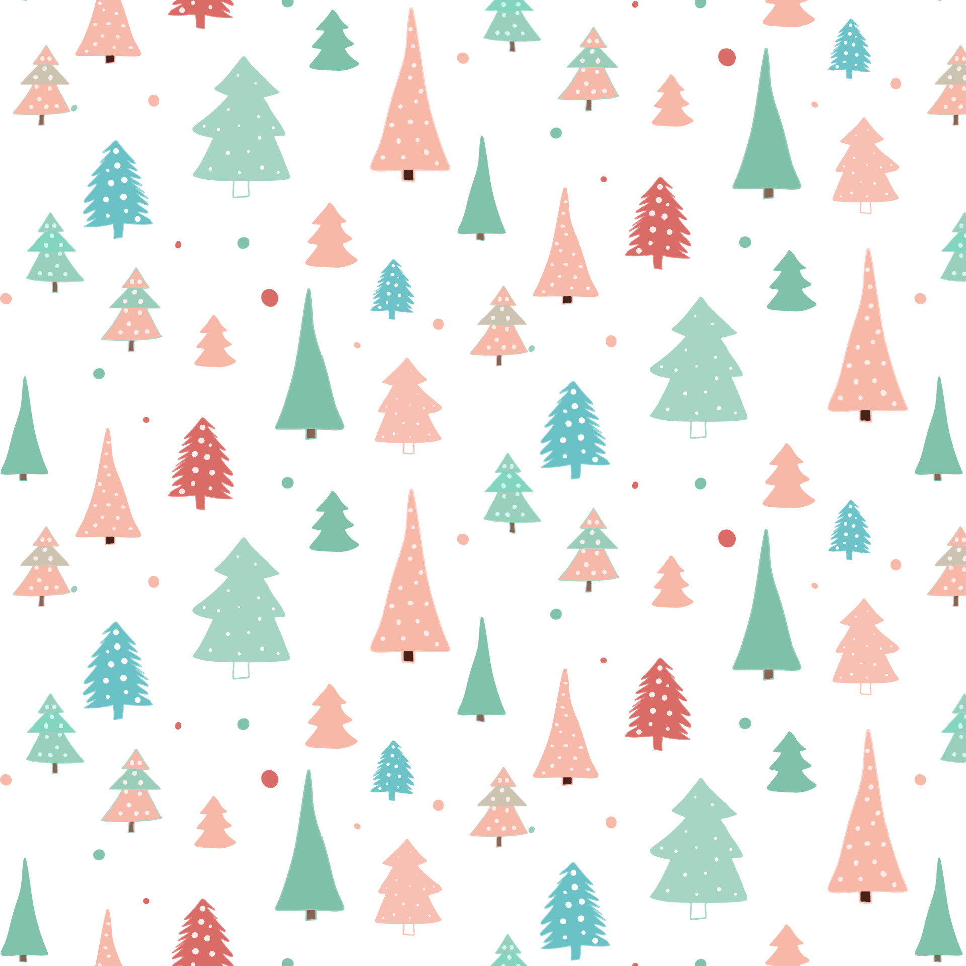 Scandi style Christmas tree pattern background 14295576 Vector Art at ...