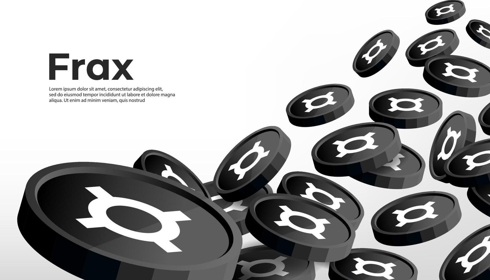 FRAX cryptocurrency concept banner background. vector