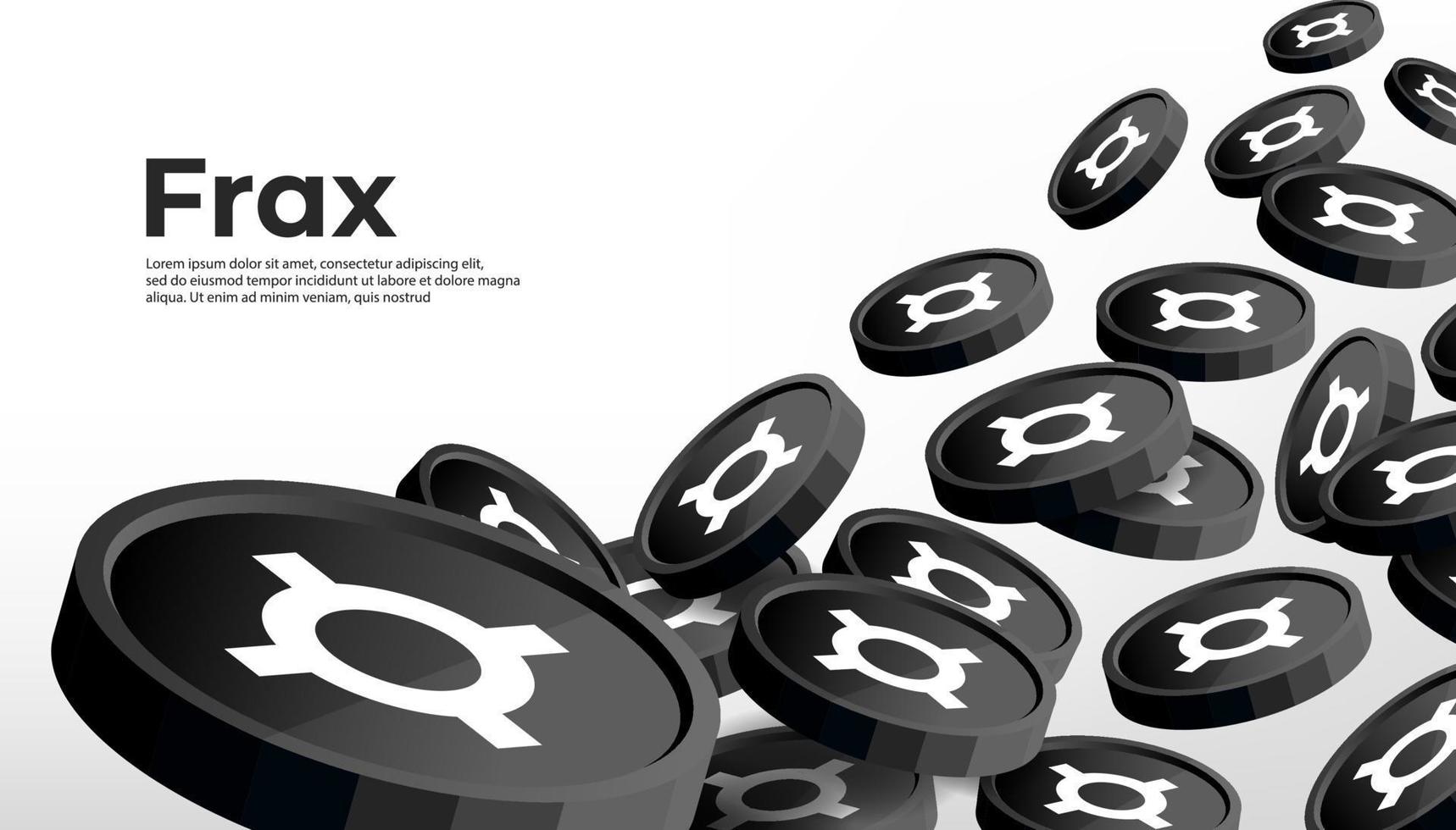 FRAX cryptocurrency concept banner background. vector