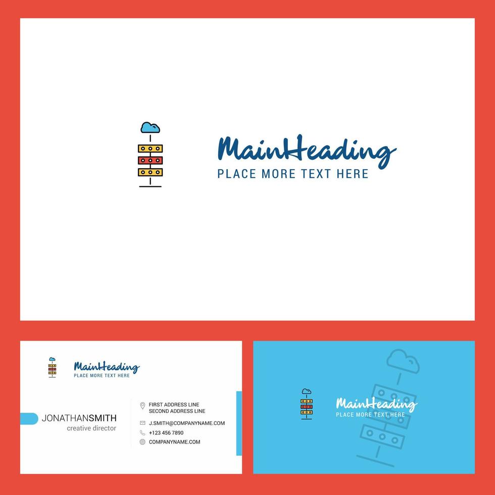 Cloud computing Logo design with Tagline Front and Back Busienss Card Template Vector Creative Design