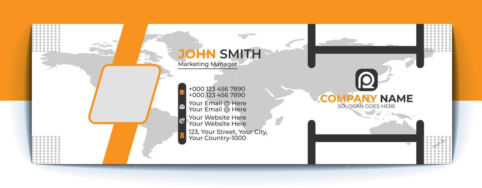 Email signature template design vector