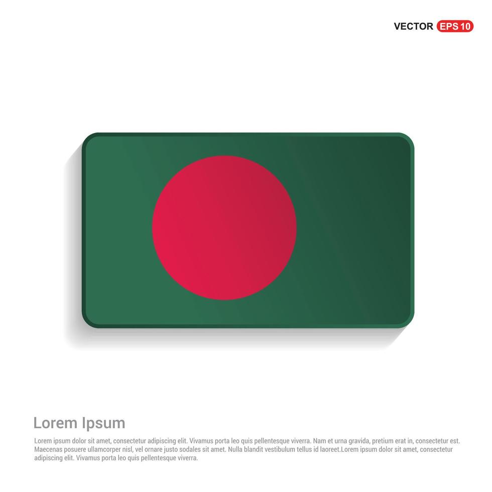 vector de diseño de bandera de bangladesh