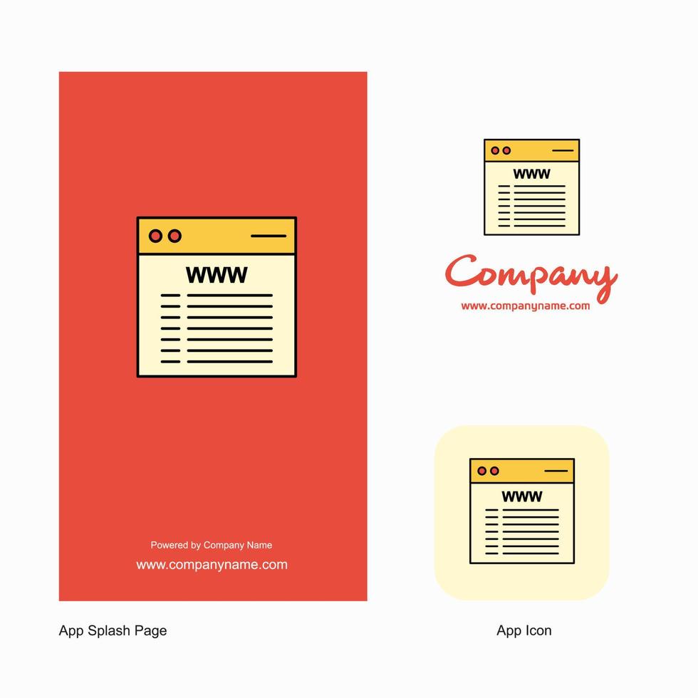 Website Company Logo App Icon and Splash Page Design Creative Business App Design Elements vector