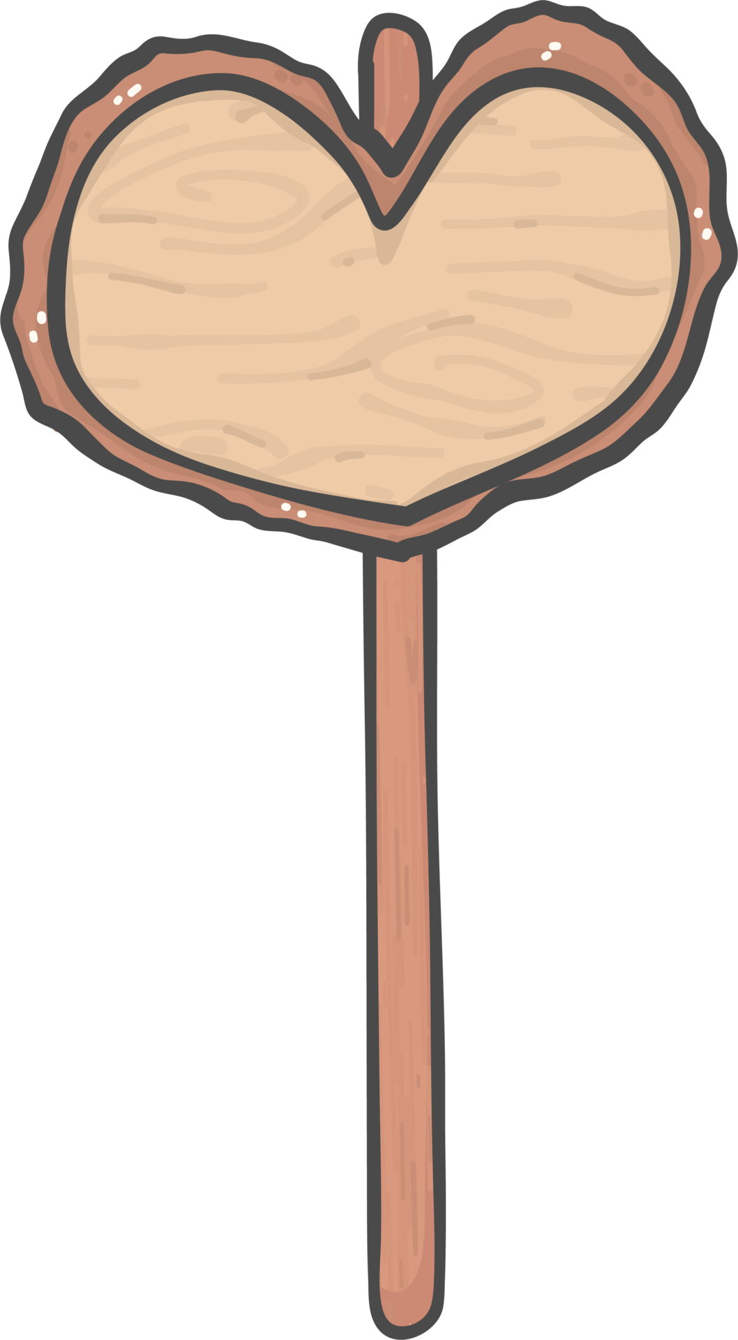 brown wooden sign board rectangular shape on short stick simple doodle  cartoon drawing 14295806 PNG