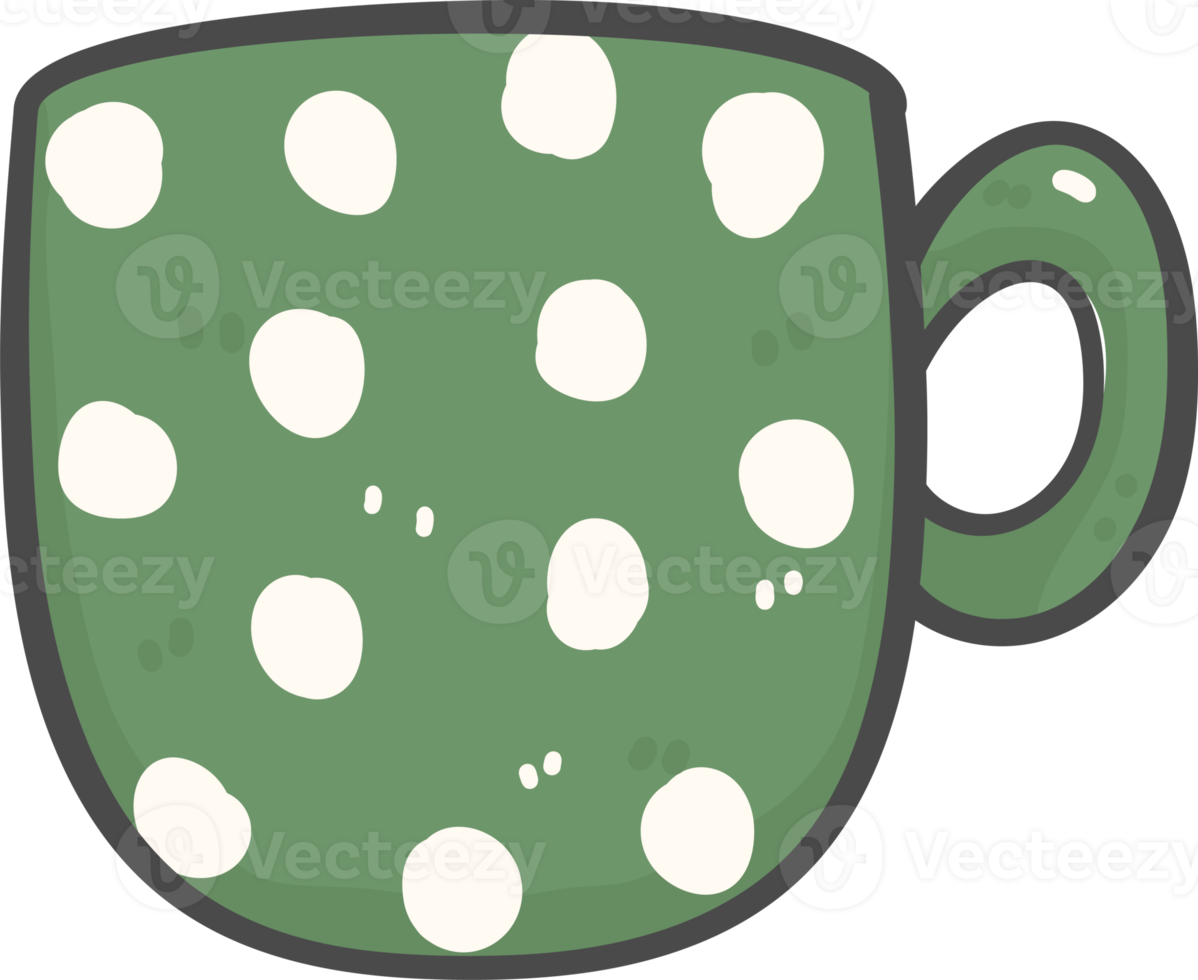 niedliche weihnachten grüne kaffeetasse dekoration cartoon gekritzel handzeichnung png