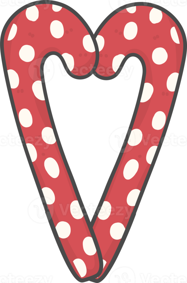 cute Christmas candy cane decoration cartoon doodle hand drawing png