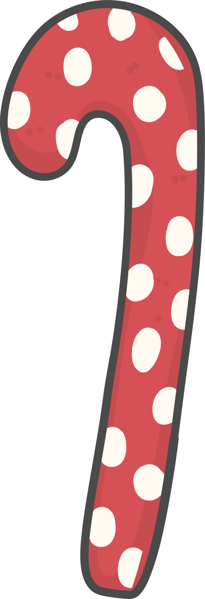 cute Christmas candy cane decoration cartoon doodle hand drawing