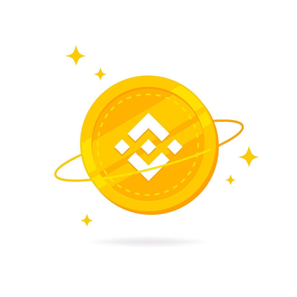 Binance Coin BNB flat icon isolated on white background. vector