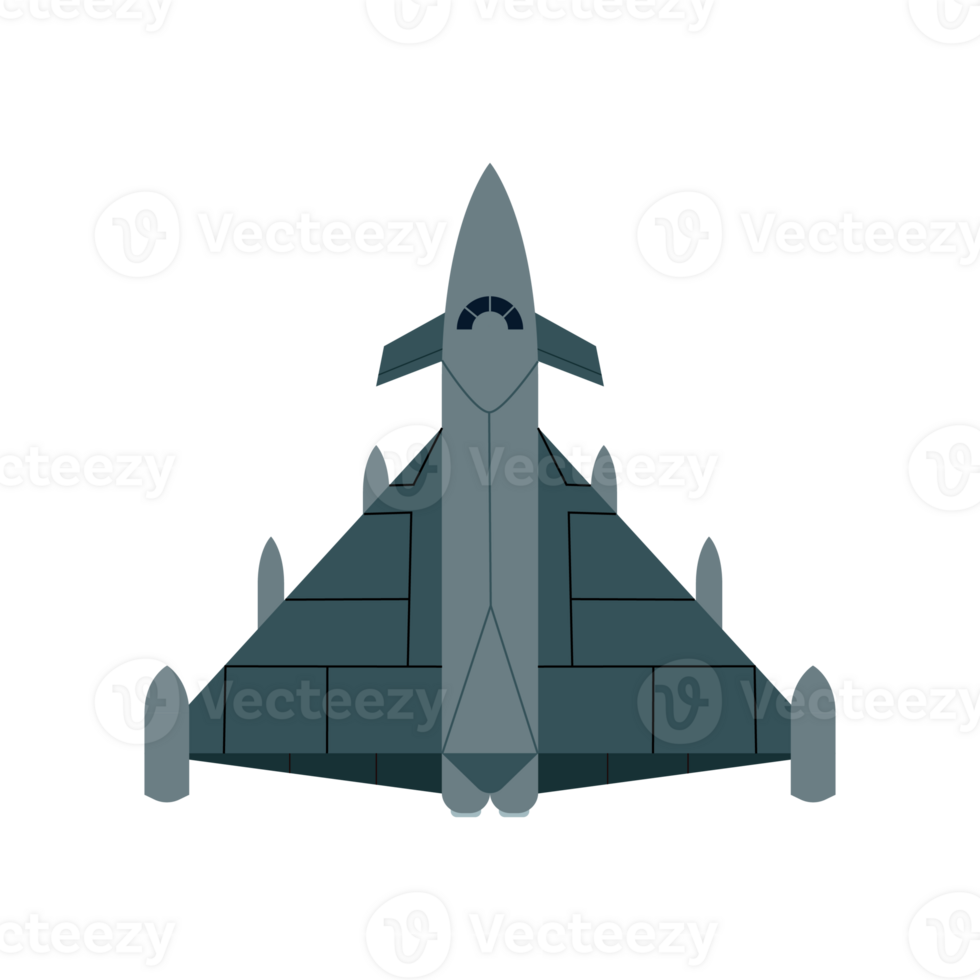 Fighter air plane in flat design png