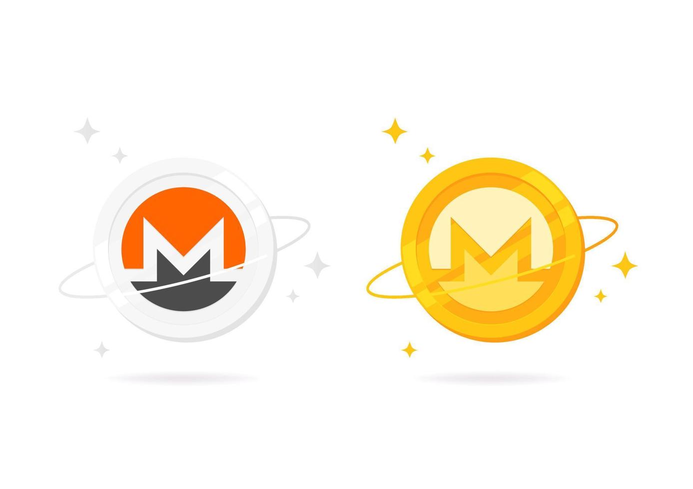 moneda monero xmr icono plano aislado sobre fondo blanco. vector