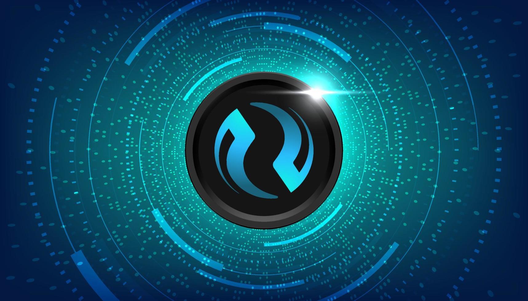 Injective Protocol INJ coin cryptocurrency concept banner background. vector