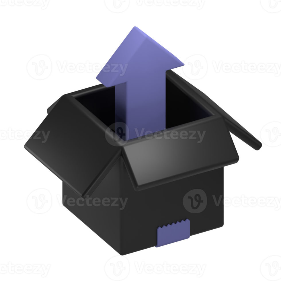 black storage upload 3d icon png