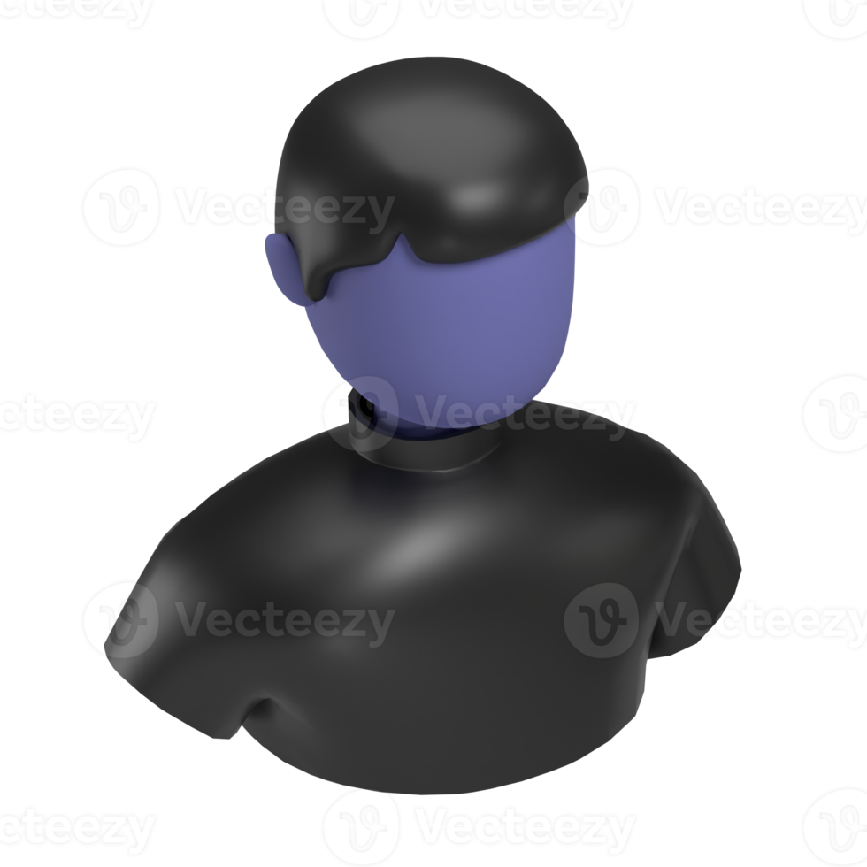 black person 3d icon png