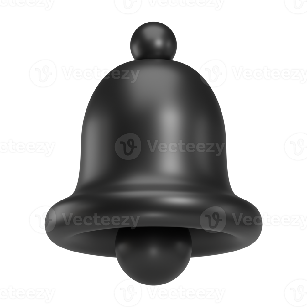 black bell 3d icon png