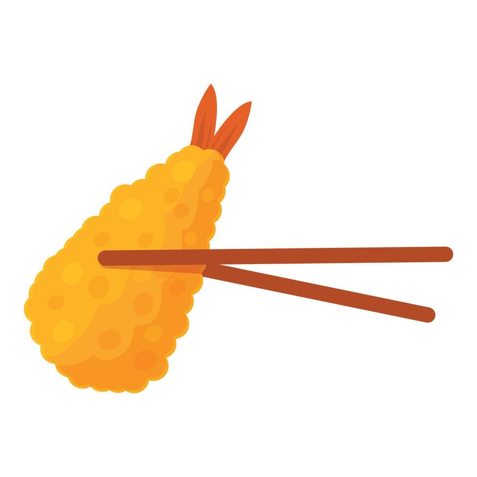 vector de dibujos animados de icono de palitos de tempura. camarón frito