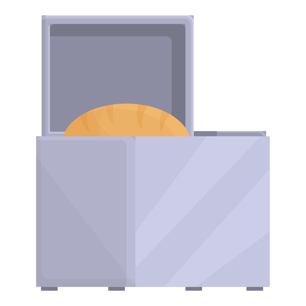 Domestic bread machine icon cartoon vector. Oven toaster vector