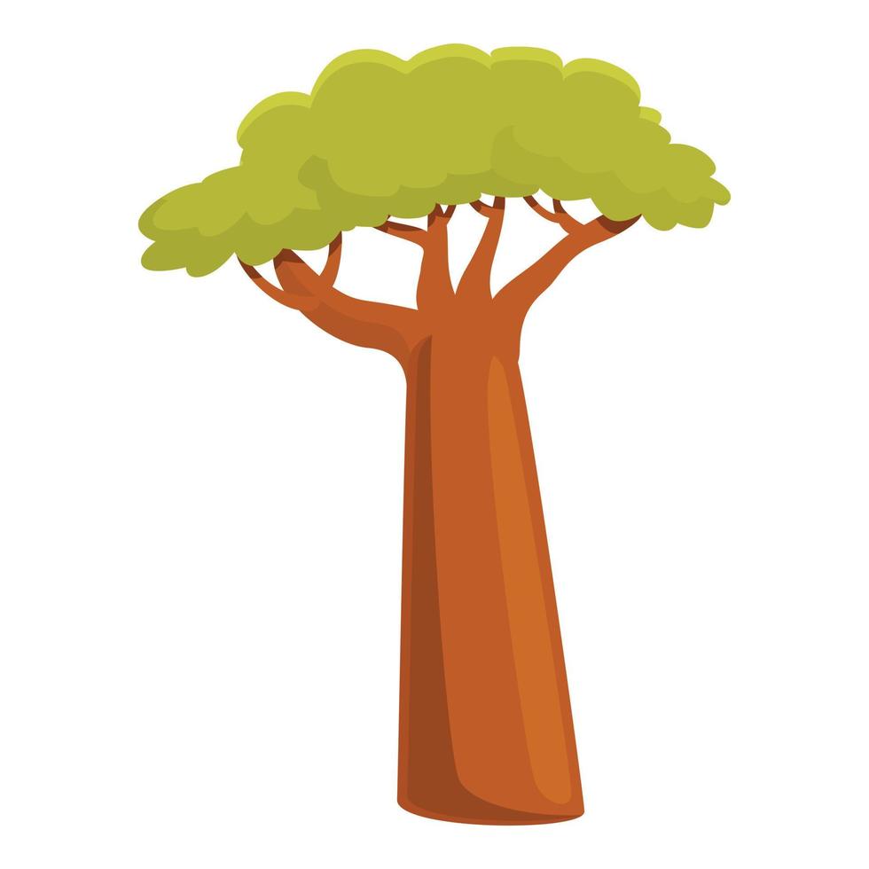 Landscape baobab icon, cartoon style vector