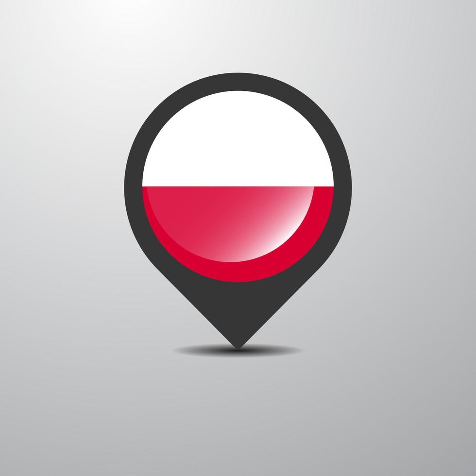 Poland Map Pin vector