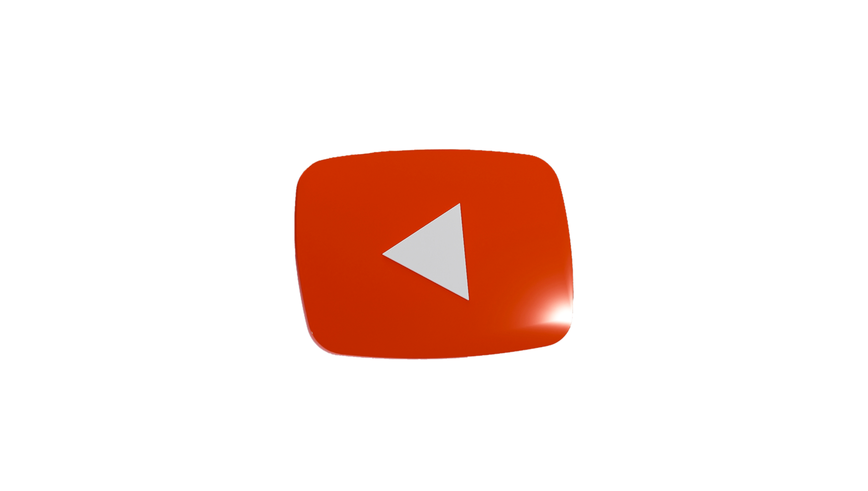 ícone 3d de mídia social do youtube grátis png