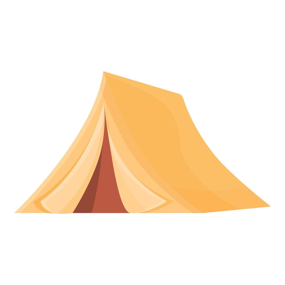 Safari tent icon, cartoon style vector