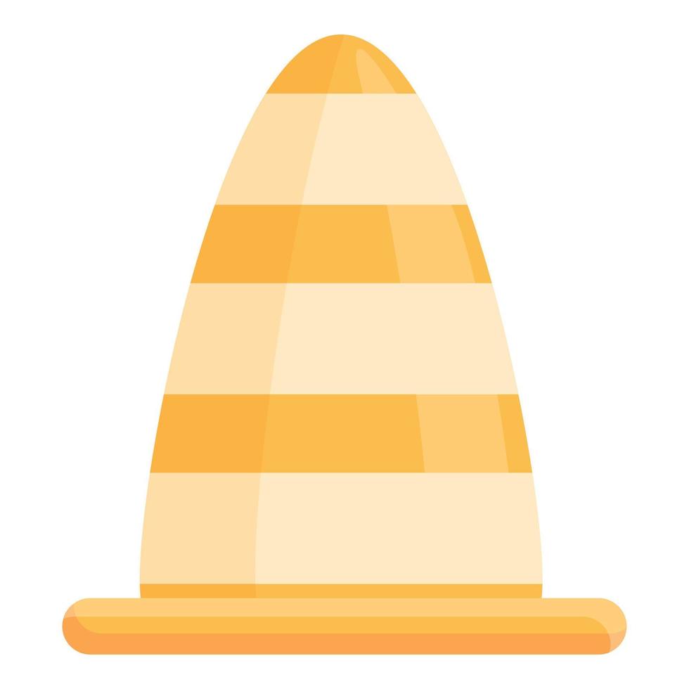 Road cone icon, cartoon style vector