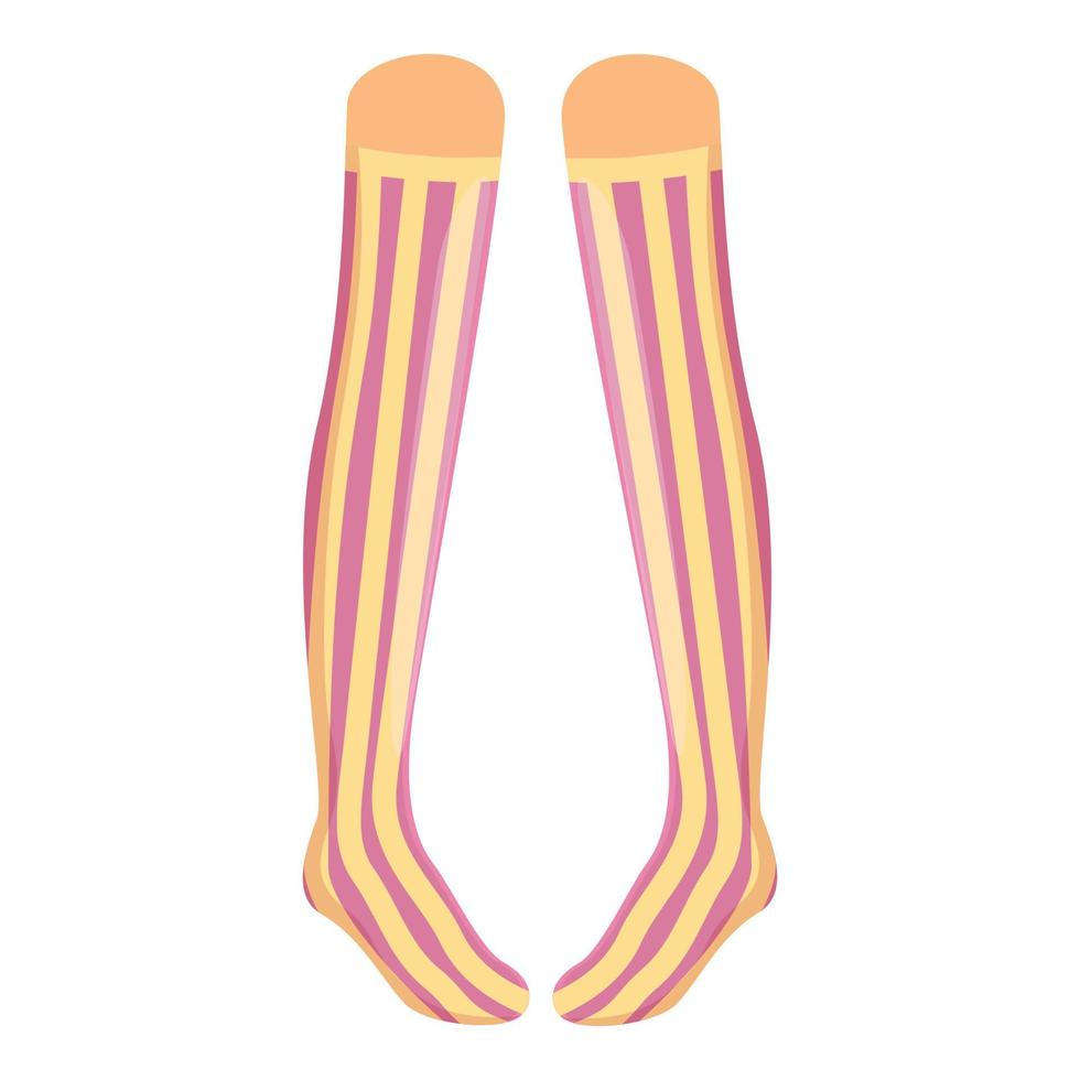 vector de dibujos animados de icono de medias divertidas. calcetín de invierno