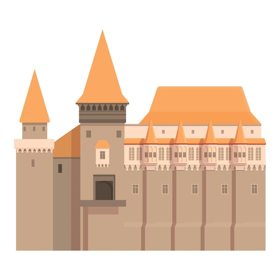 vector de dibujos animados de icono de castillo de rumania. viajes a rumania