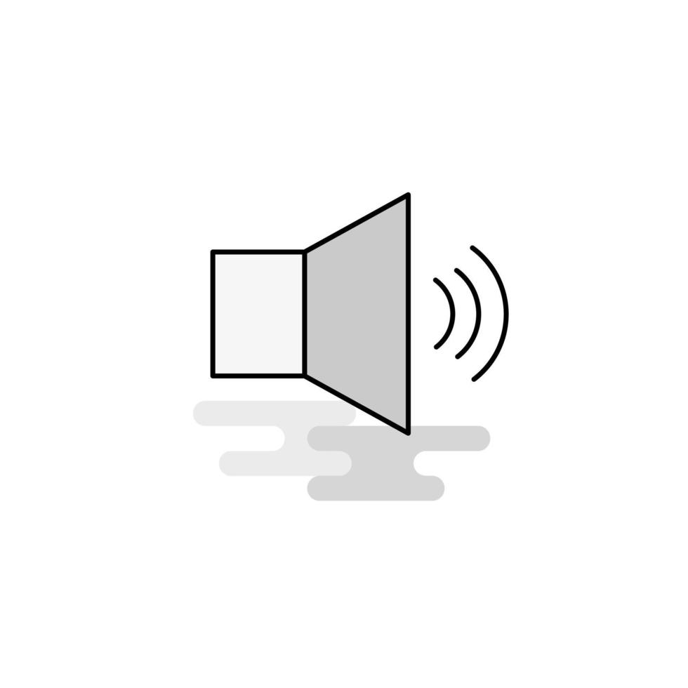 Volume Web Icon Flat Line Filled Gray Icon Vector
