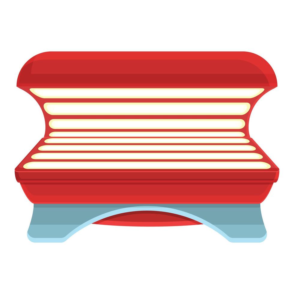 Solarium tan icon, cartoon style vector