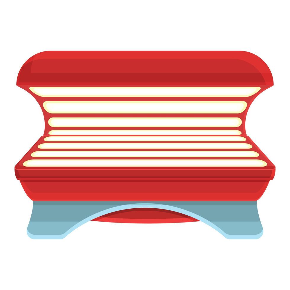 Solarium tan icon, cartoon style vector