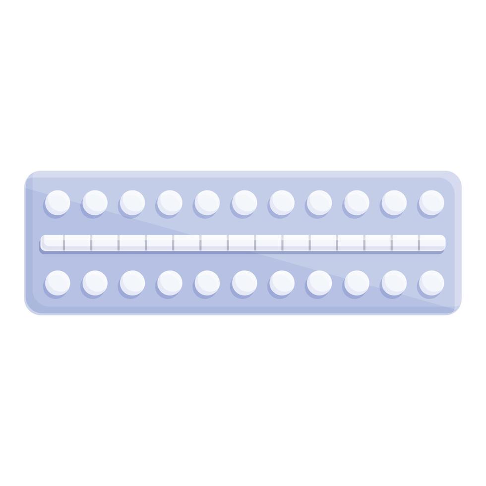 Contraception blister icon cartoon vector. Condom method vector