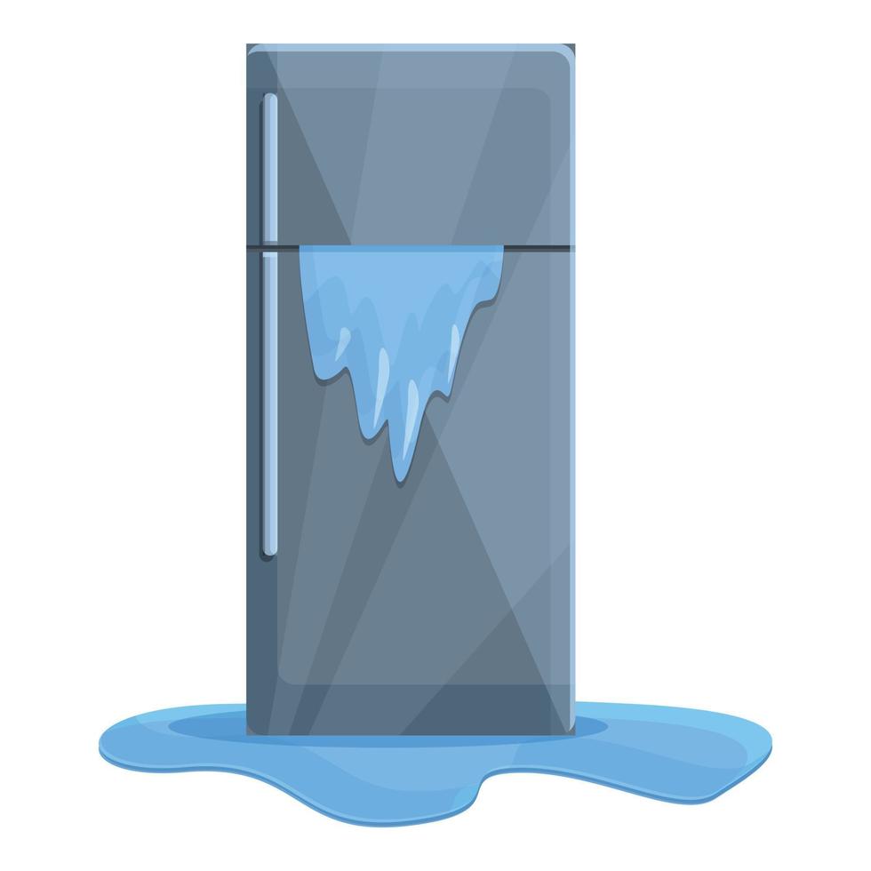 icono de reparación de refrigerador de servicio, estilo de dibujos animados vector