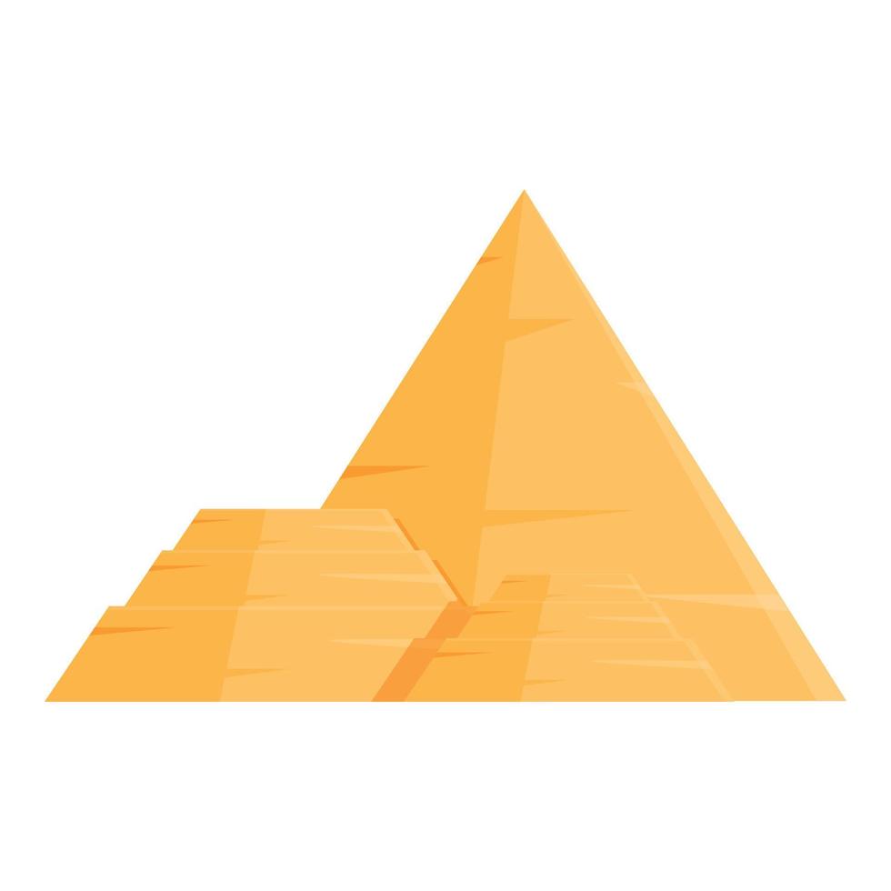 vector de dibujos animados de icono de pirámide de dunas. desierto de egipto