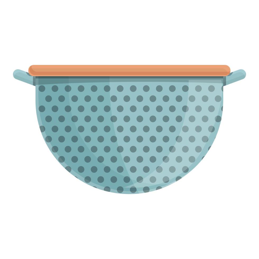 Pasta colander icon cartoon vector. Kitchen sieve vector